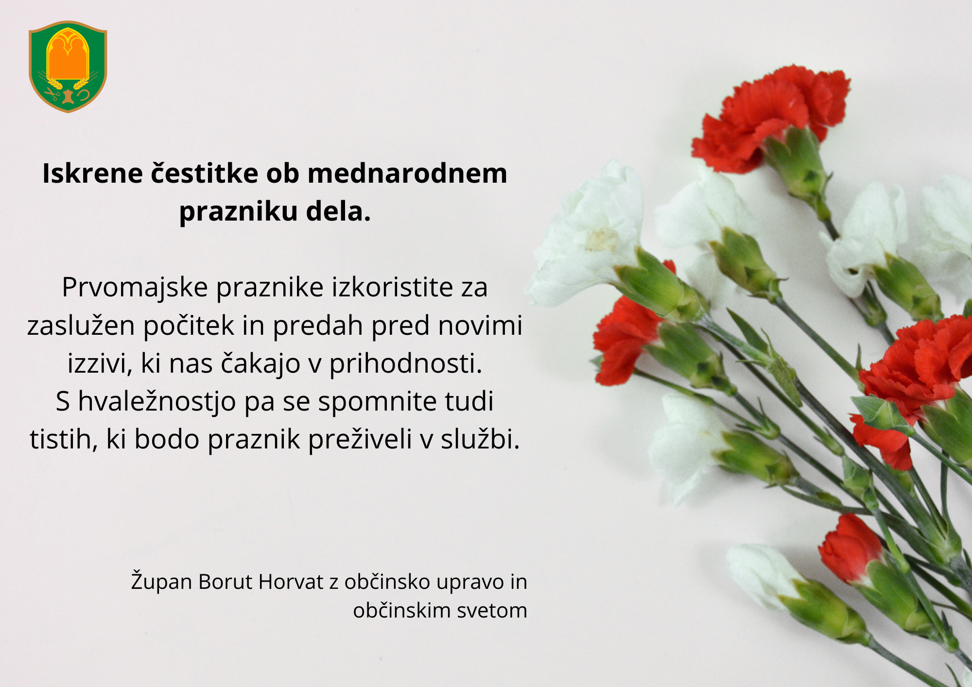 Čestitke ob mednarodnem prazniku dela